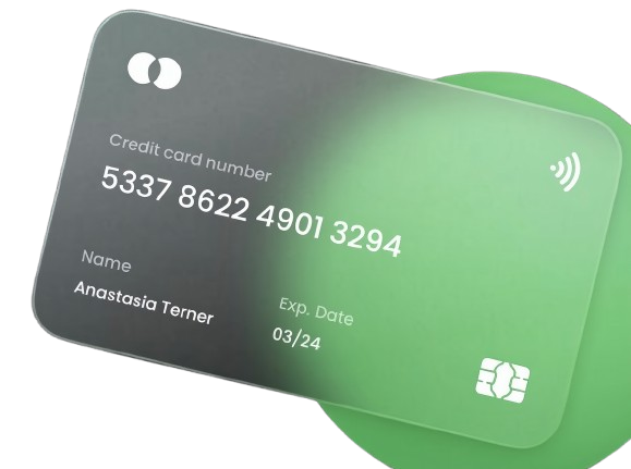 The Luma Haven Mark checking card floating elegantly on a dark background